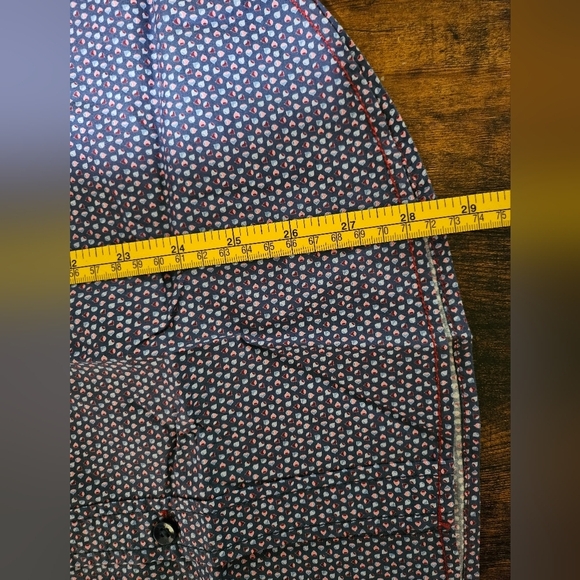 NEW Vintage Italia 1958 Cotton Long Sleeve Shirt Periwinkle Blue Pink Dot - Picture 13 of 14